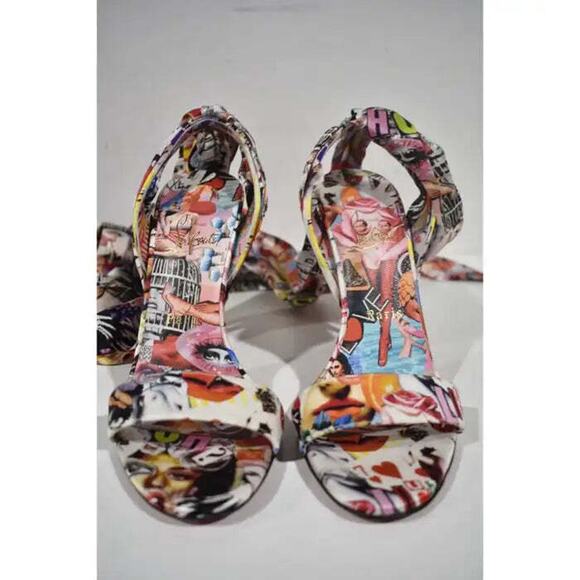 Christian Louboutin Sandale Du Desert 100 OH Xtian Lace Up Sandal Heel Pump 37.5 - Picture 6 of 9